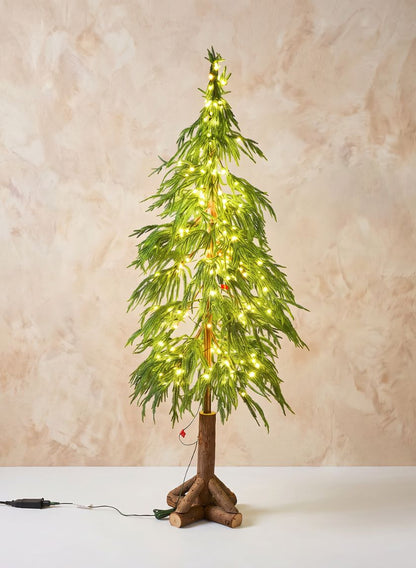 60in Tall Warm White Pre-Lit Christmas Tree (300 Lights) Decor Jamali Garden