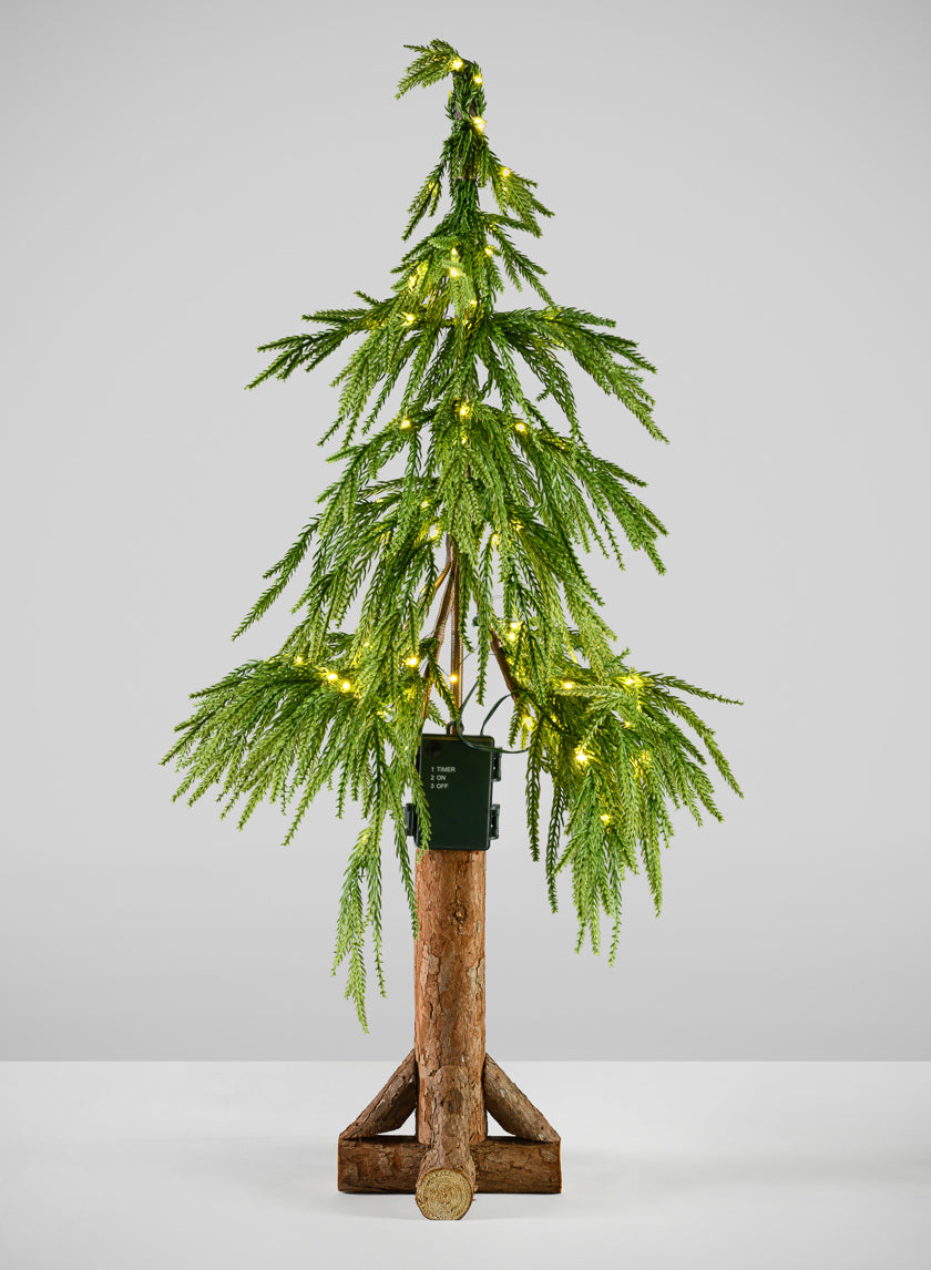 32in Tall Warm White Pre-Lit Christmas Tree (80 Lights) Decor Jamali Garden