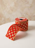 16.40ft Long British Raj Red Gold Ribbon Decor Jamali Garden