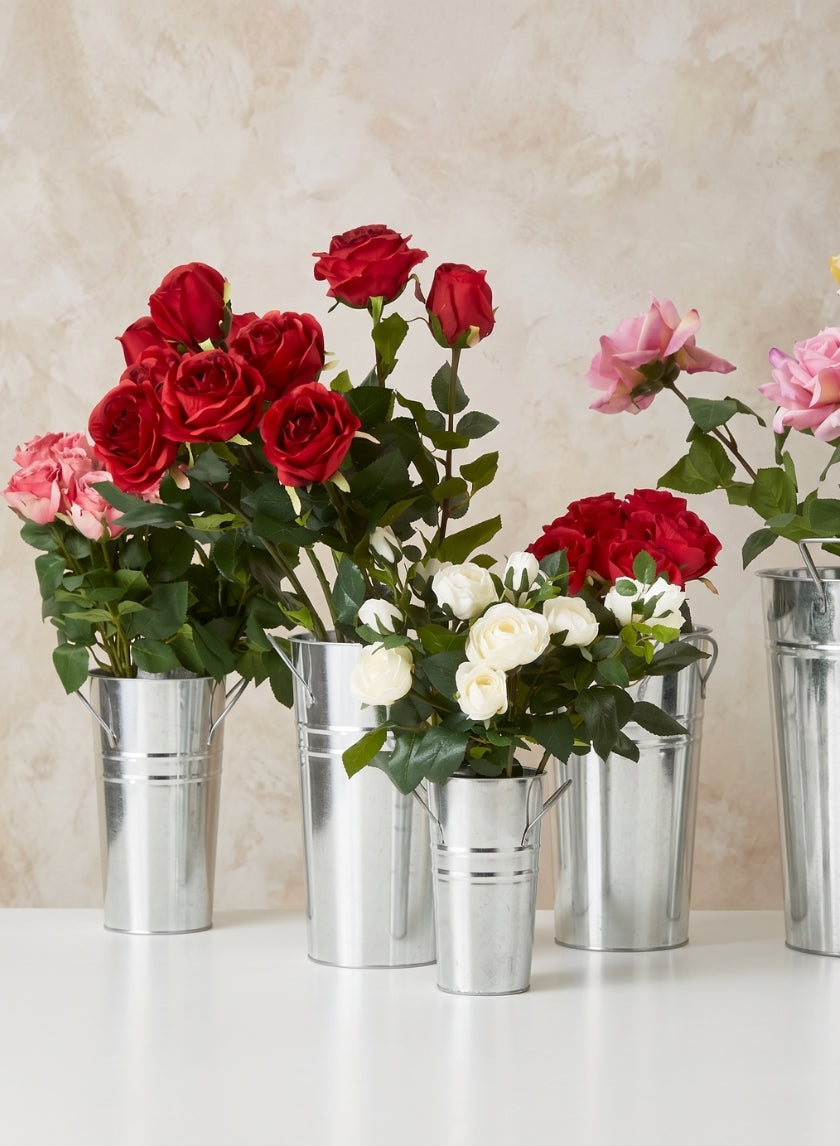 Zinc French Vases With Round Handles Decor Jamali Garden