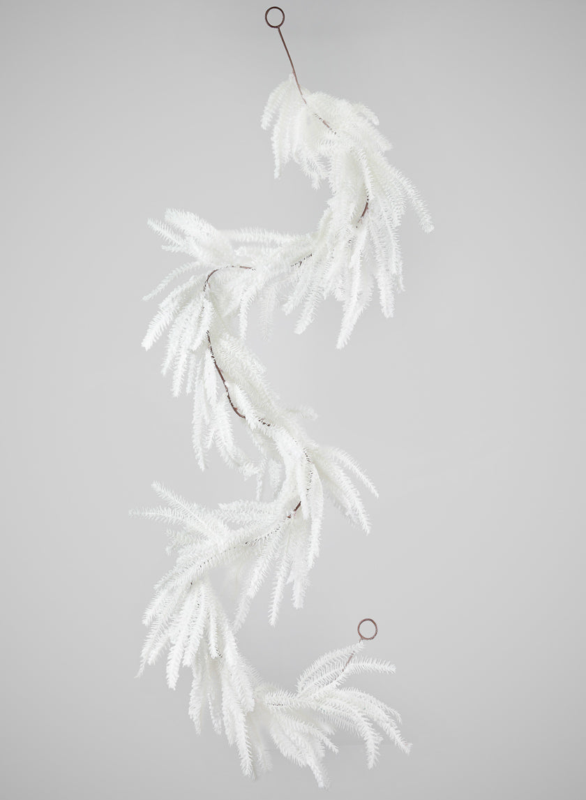 72in Long Snow Look All White Pine Garland, Case of 6 Decor Jamali Garden
