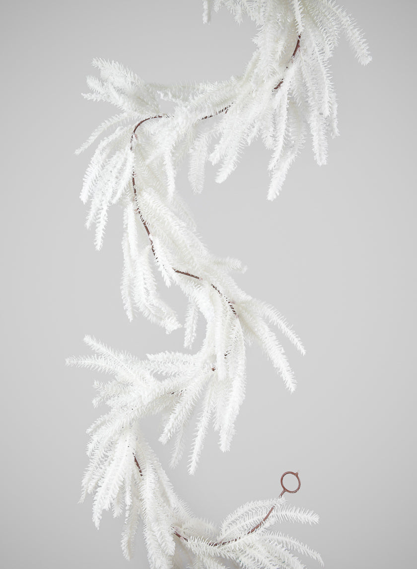 72in Long Snow Look All White Pine Garland, Case of 6 Decor Jamali Garden
