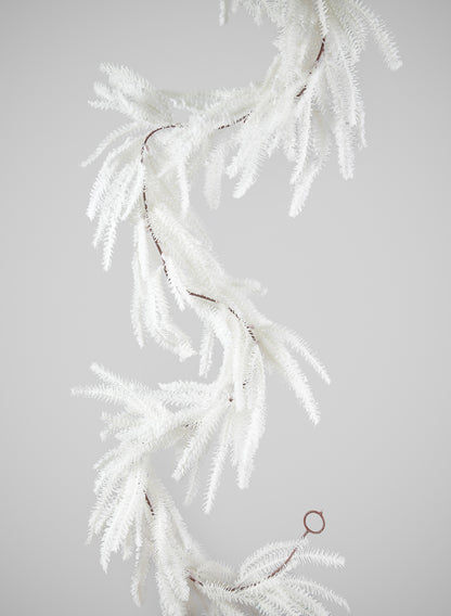 72in Long Snow Look All White Pine Garland, Case of 6 Decor Jamali Garden