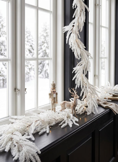 72in Long Snow Look All White Pine Garland, Case of 6 Decor Jamali Garden