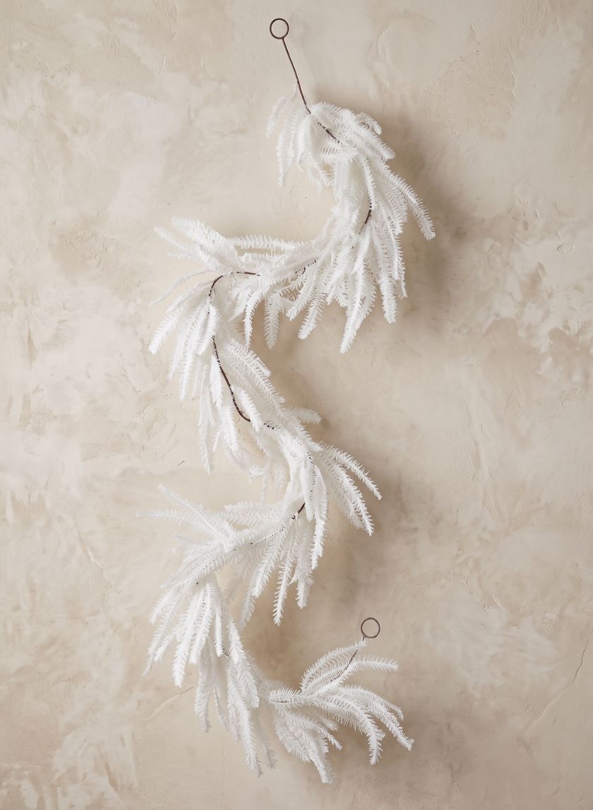 72in Long Snow Look All White Pine Garland, Case of 6 Decor Jamali Garden