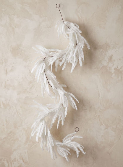 72in Long Snow Look All White Pine Garland, Case of 6 Decor Jamali Garden
