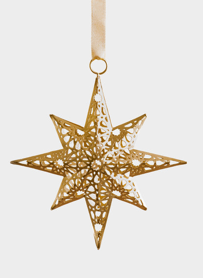 7in Wide Gold North Star Metal Ornament Decor Jamali Garden