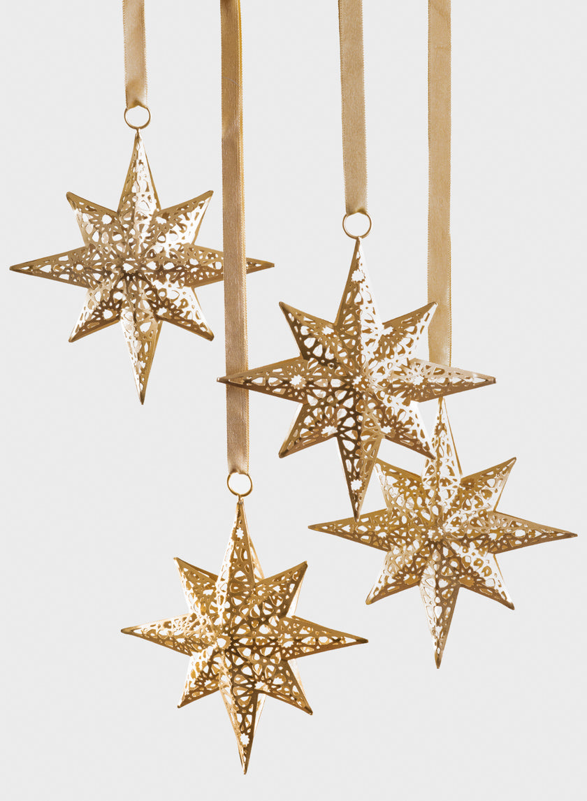 7in Wide Gold North Star Metal Ornament Decor Jamali Garden