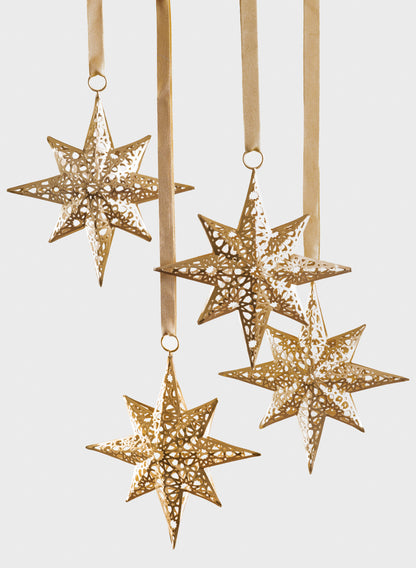 7in Wide Gold North Star Metal Ornament Decor Jamali Garden