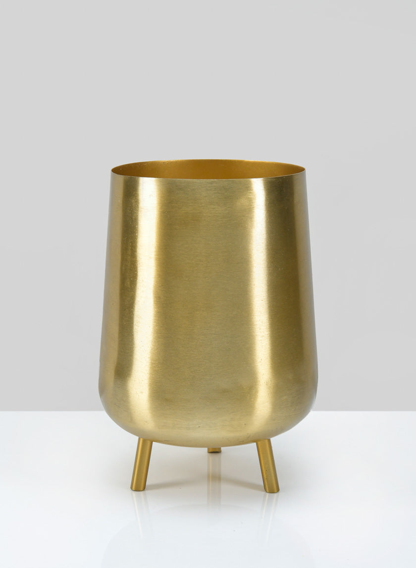 tall gold plant pot 8in Tall Arash Gold Iron Mini Planter with Legs – Jamali Garden