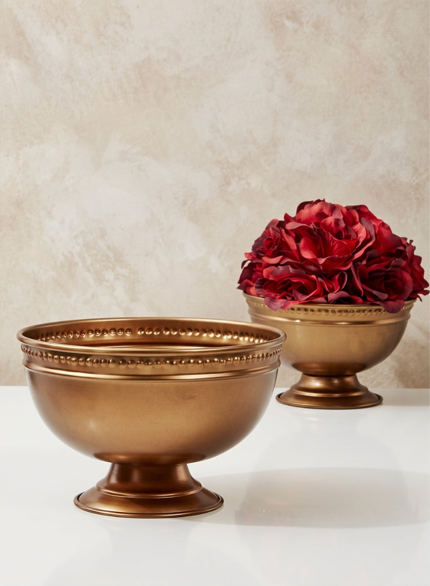 Antique Gold Iron Bowls Decor Jamali Garden