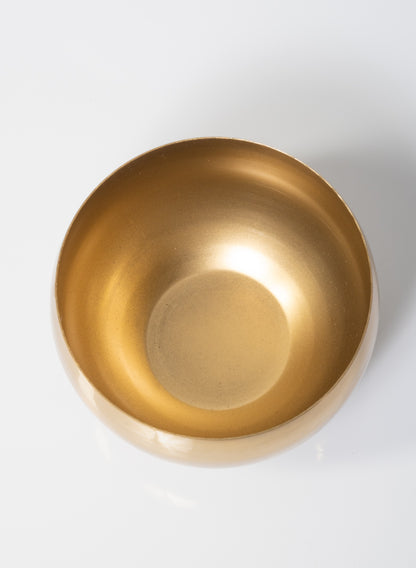 5.25in Wide Gold Steel Bowl Decor Jamali Garden