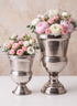 Silver Urn Metal Vase