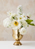 7.5in Tall Gold Urn Iron Vase Decor Jamali Garden