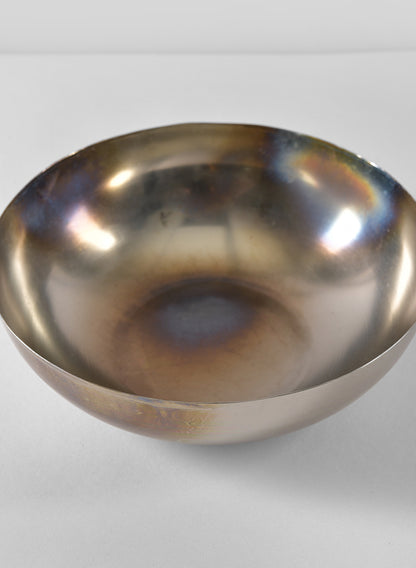 8.5in Wide Oil Slick Iron Bowl Decor Jamali Garden