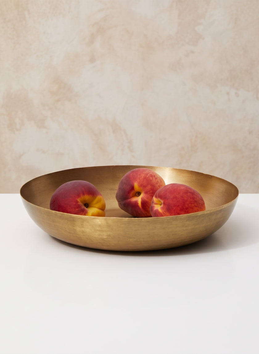 10in Wide Gold Iron Bowl Decor Jamali Garden