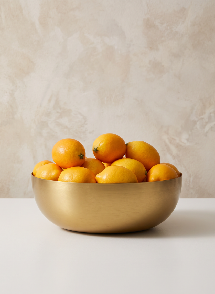 12in Wide Gold Iron Bowl Decor Jamali Garden