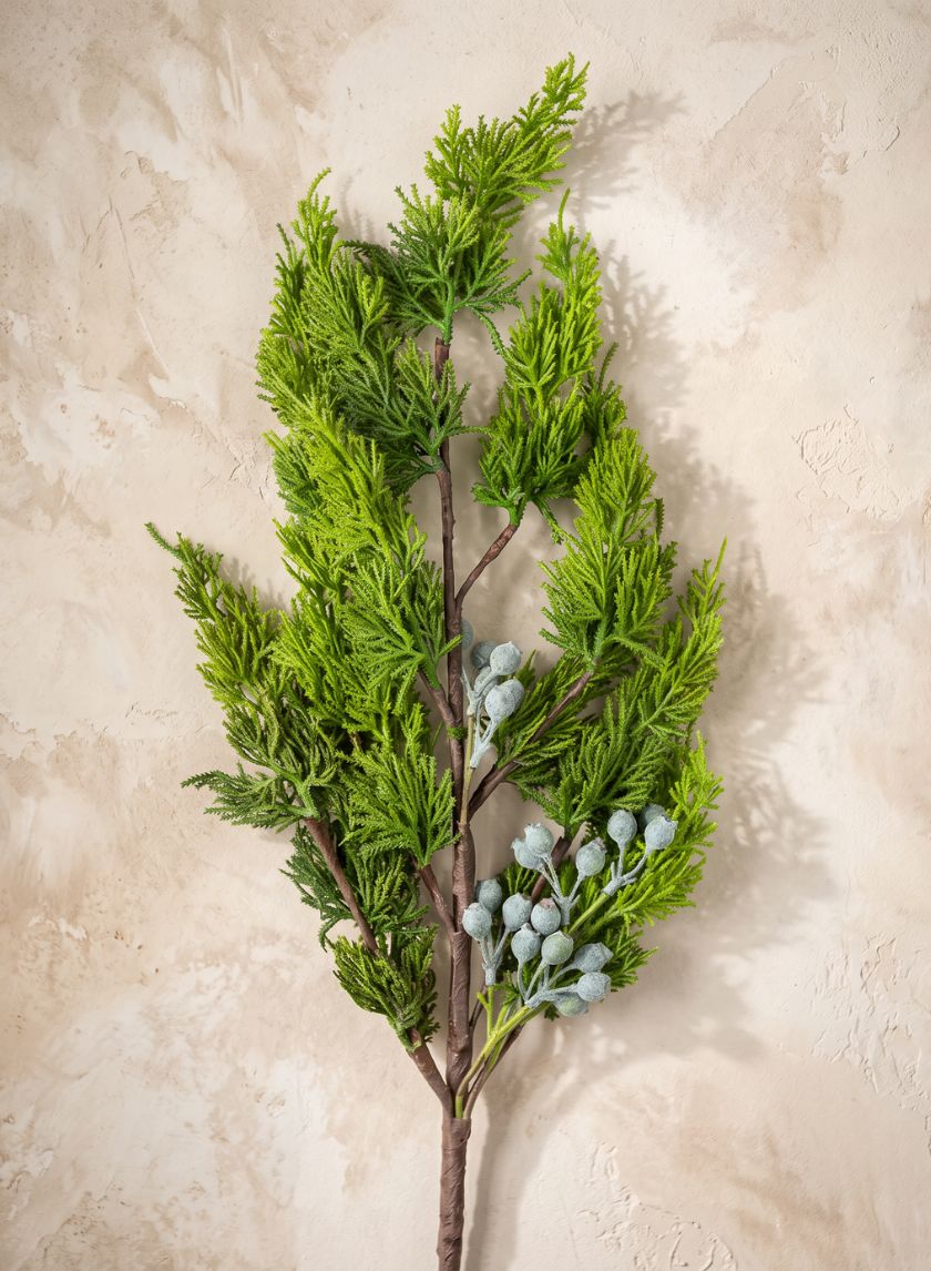 24in Long Real Touch Cypress Berry Spray, Case of 12 Decor Jamali Garden
