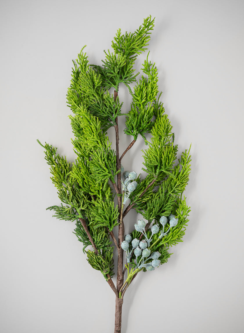 24in Long Real Touch Cypress Berry Spray, Case of 12 Decor Jamali Garden
