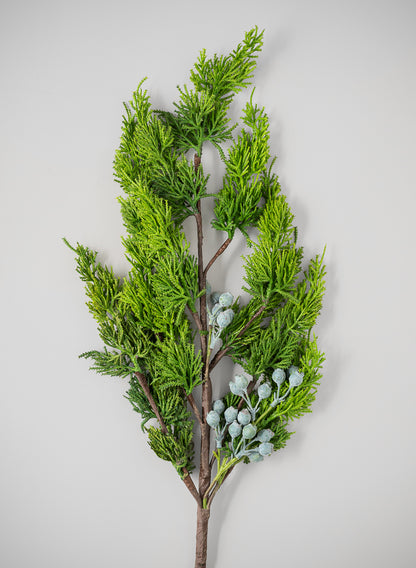 24in Long Real Touch Cypress Berry Spray, Case of 12 Decor Jamali Garden