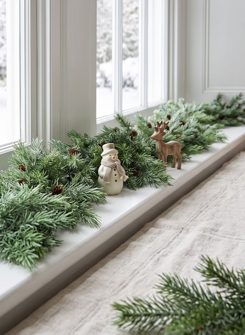 72in Long Real Touch Cliff Pine Garland Decor Jamali Garden