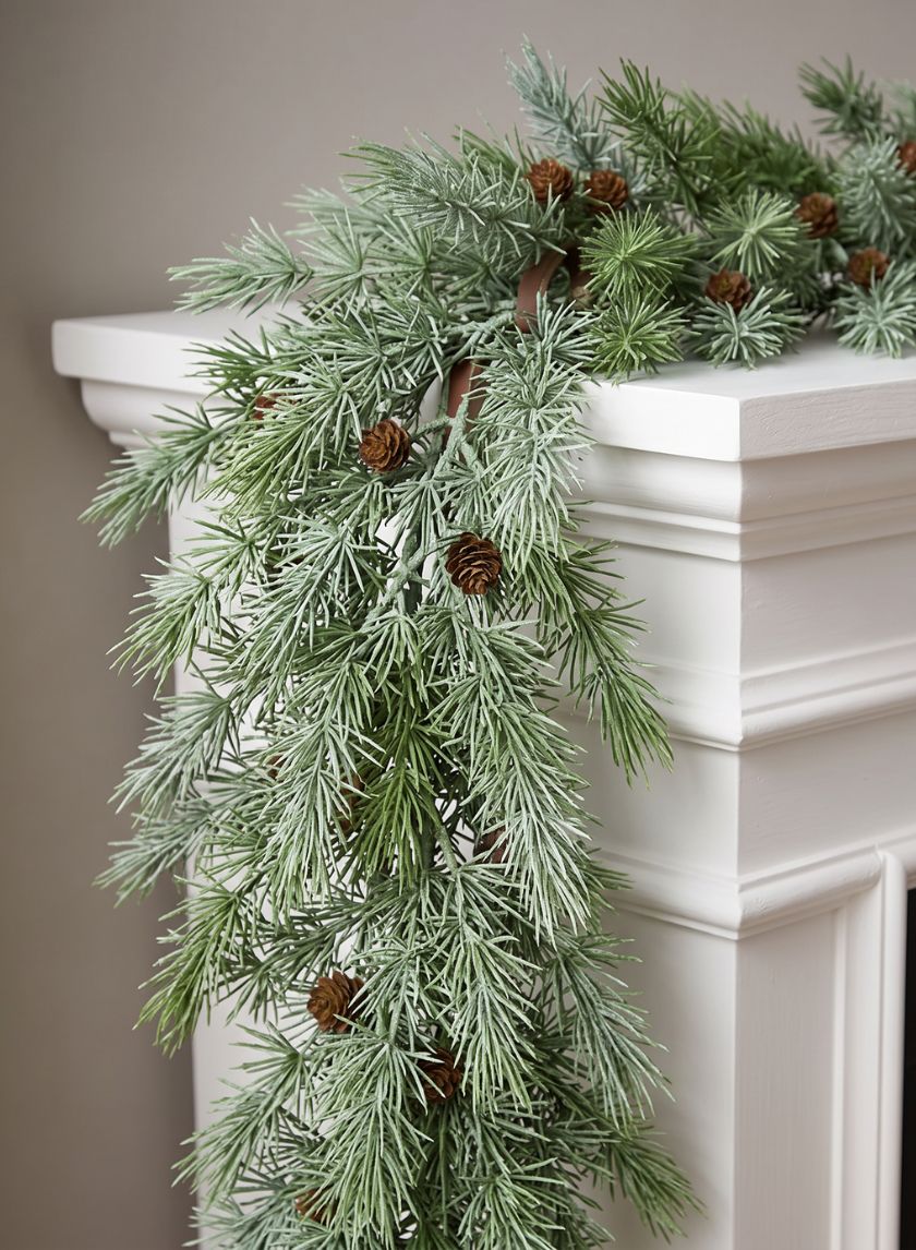 72in Long Real Touch Cliff Pine Garland Decor Jamali Garden