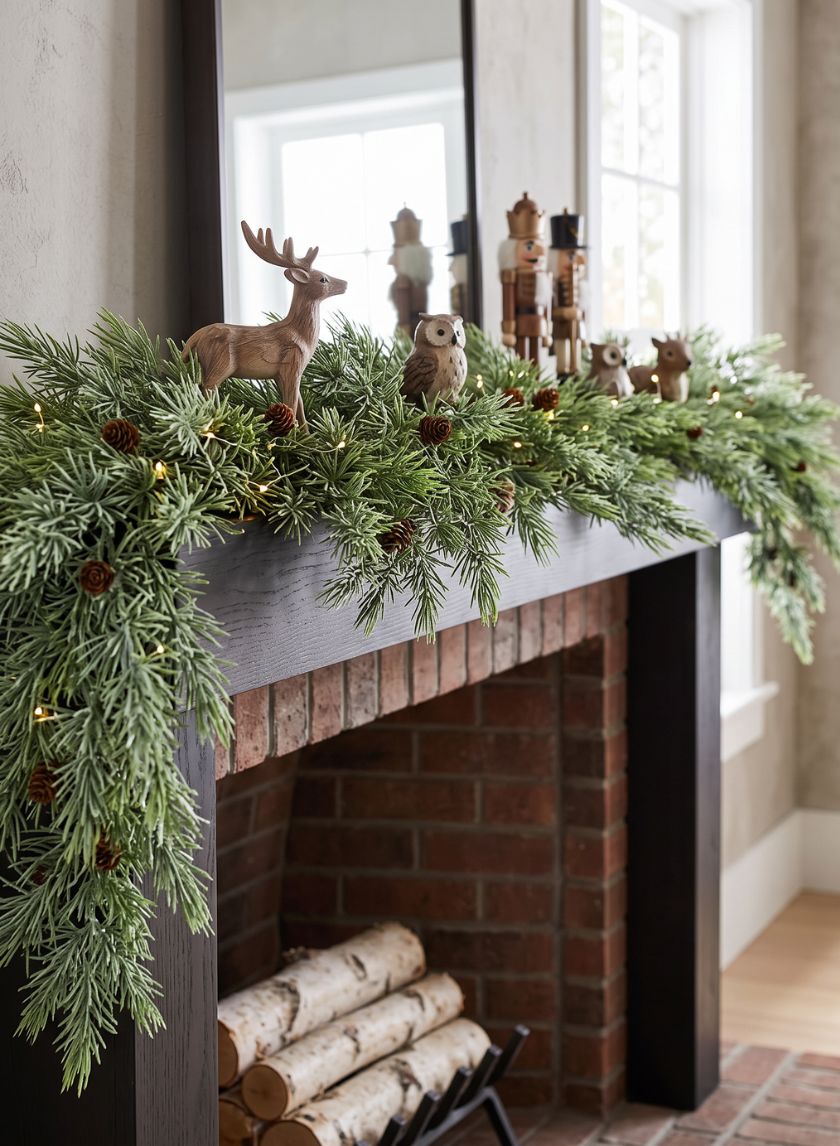 72in Long Real Touch Cliff Pine Garland Decor Jamali Garden