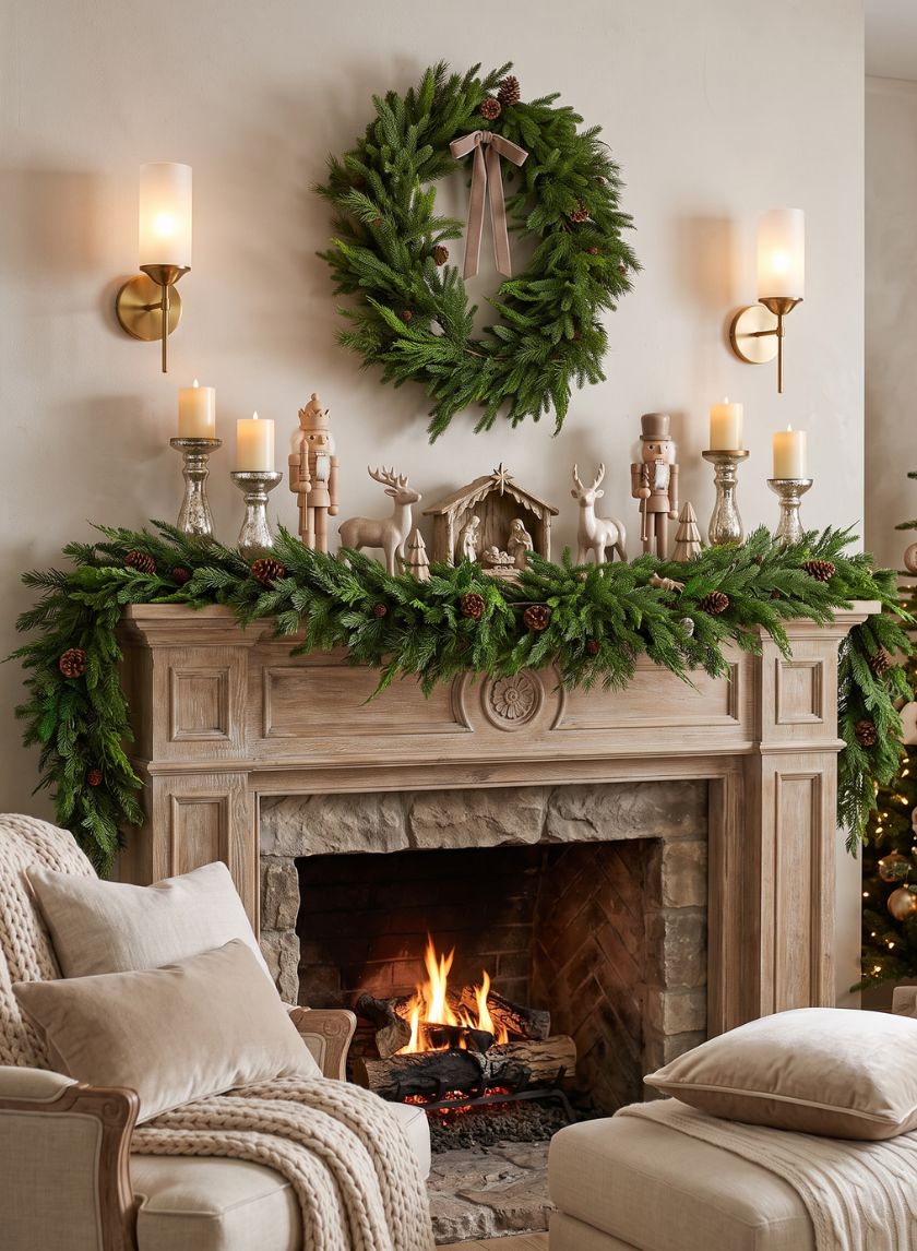 72in Long Real Touch Fir/Cedar/Cypress Cone Garland Decor Jamali Garden