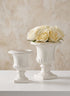 White Ceramic Urns Decor Jamali Garden