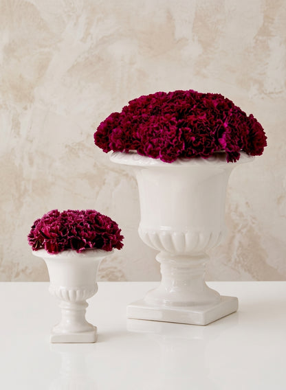 White Ceramic Urns Decor Jamali Garden
