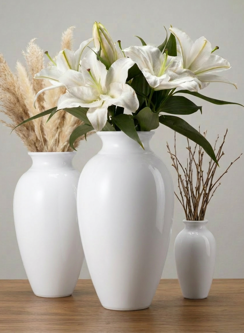 Porcelain Ginger Vase Decor Jamali Garden