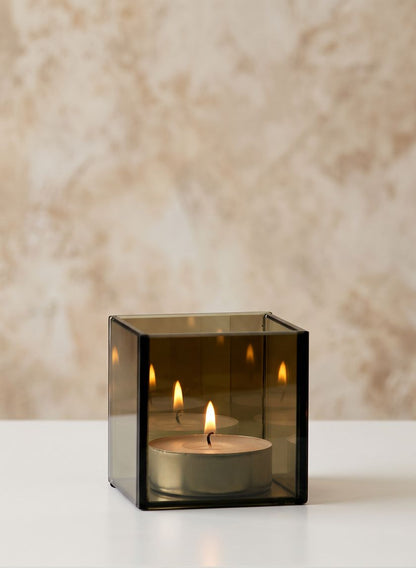 3in Tall Reflective Mirror Tea Light Glass Holder Decor Jamali Garden