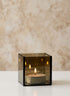 3in Tall Reflective Mirror Tea Light Glass Holder Decor Jamali Garden