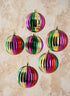 3in Round Colorful Hand-Painted Plastic Pumpkin Balls (80mm), Set of 6 Decor Jamali Garden