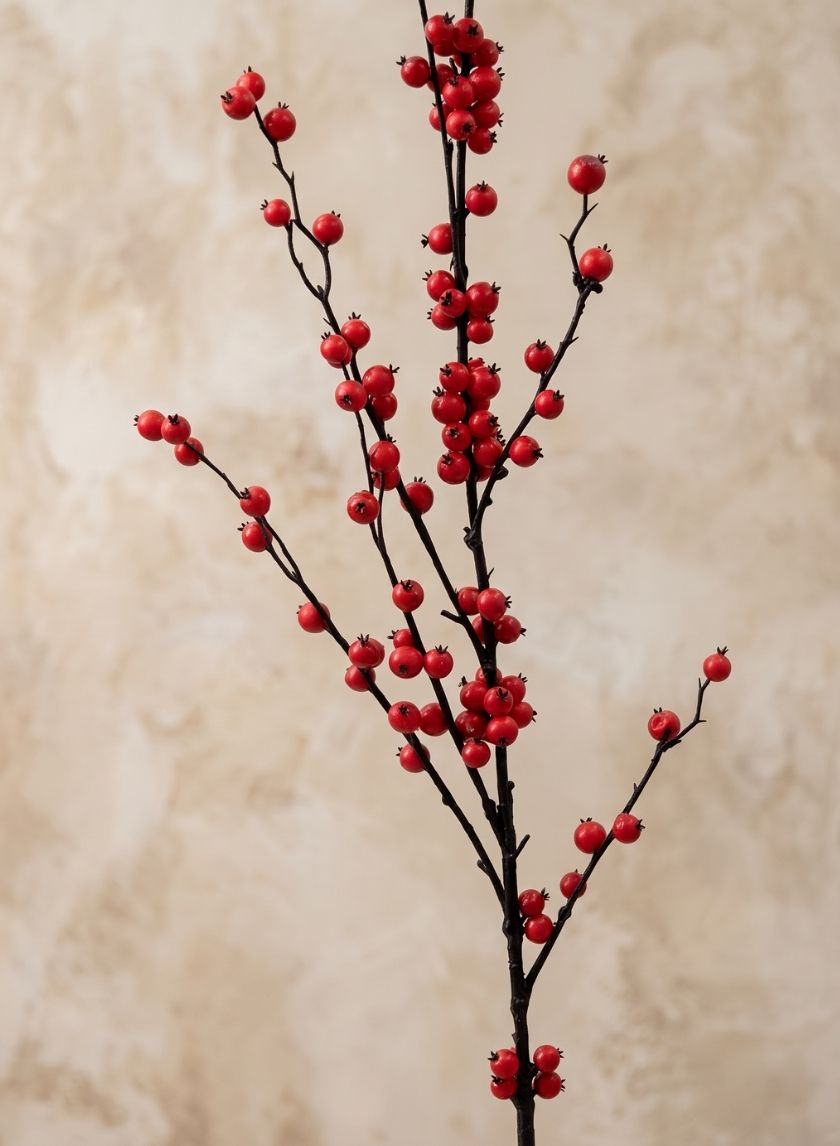 45in Long Red Berry Spray, Case of 12 Decor Jamali Garden