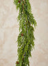 70in Long Cypress Garland with Mini Pine Cones Decor Jamali Garden