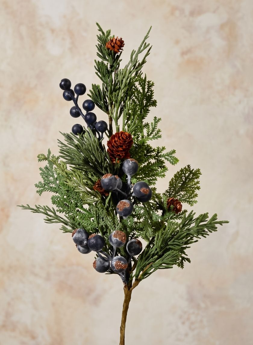 14in Long Blueberry Cypress Pick, Case of 12