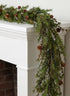 5ft Cypress Garland with Pine Cones Decor Jamali Garden