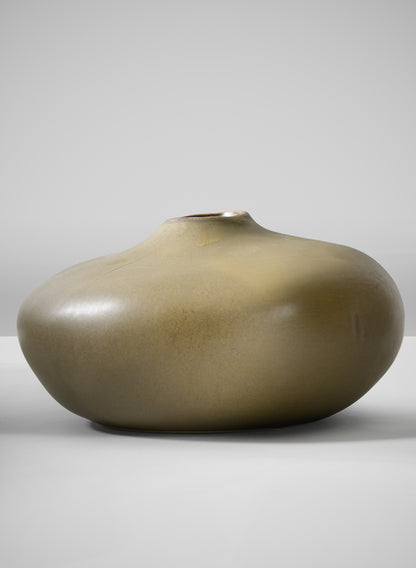 7in Wide Atelier Nature Tan Short Ceramic Vase Decor Jamali Garden