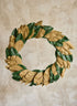 25in Wide Magnolia Leaf Wreath Decor Jamali Garden