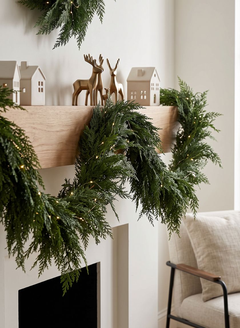 6ft Real Touch Thuja Pine Garland Decor Jamali Garden
