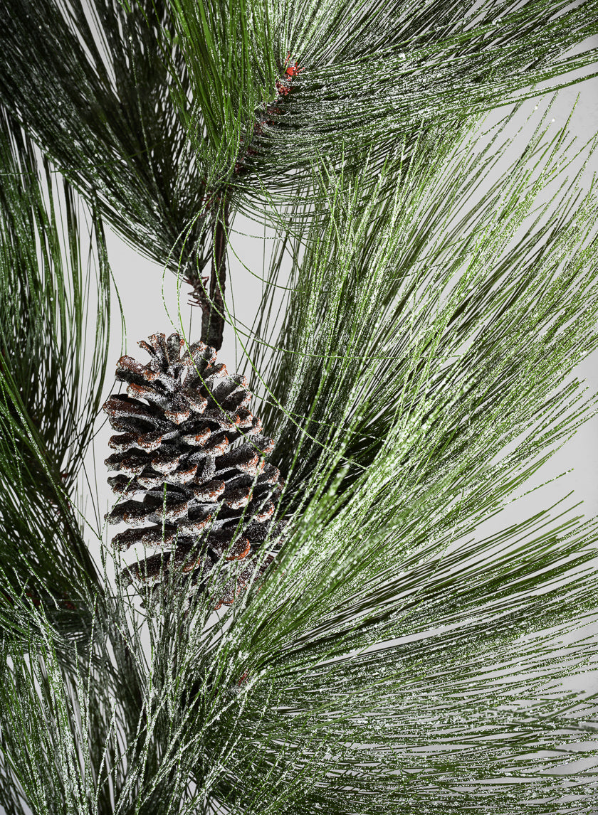 6ft Long Pine Needle with Pinecone Garland Decor Jamali Garden