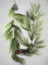 6ft Long Pine Needle with Pinecone Garland Decor Jamali Garden