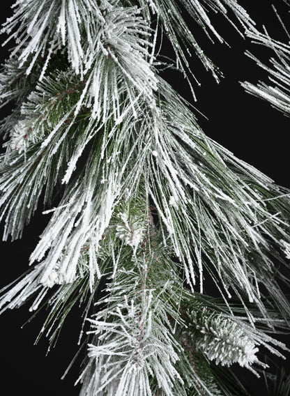 6ft Long Pine Needle with Snow Garland Decor Jamali Garden