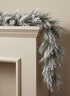 6ft Long Pine Needle with Snow Garland Decor Jamali Garden