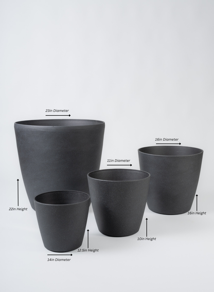 Milano Black Real Look PVC Planter Decor Jamali Garden