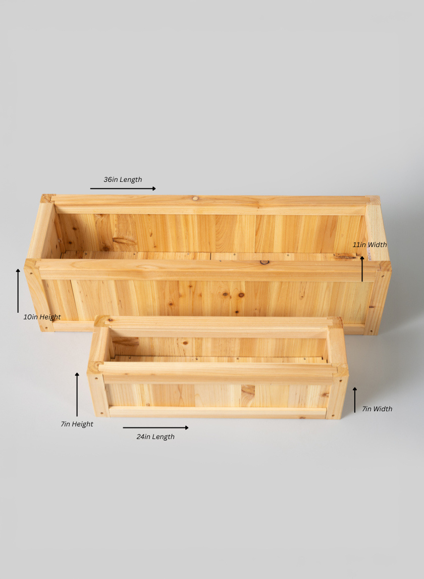 Windham Outdoor Wood Flower Box Decor Jamali Garden
