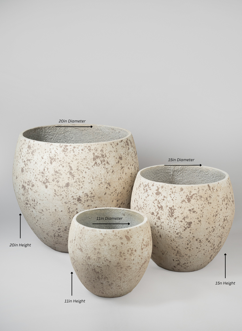 Safi Fiber Cement Egg Planters Decor Jamali Garden