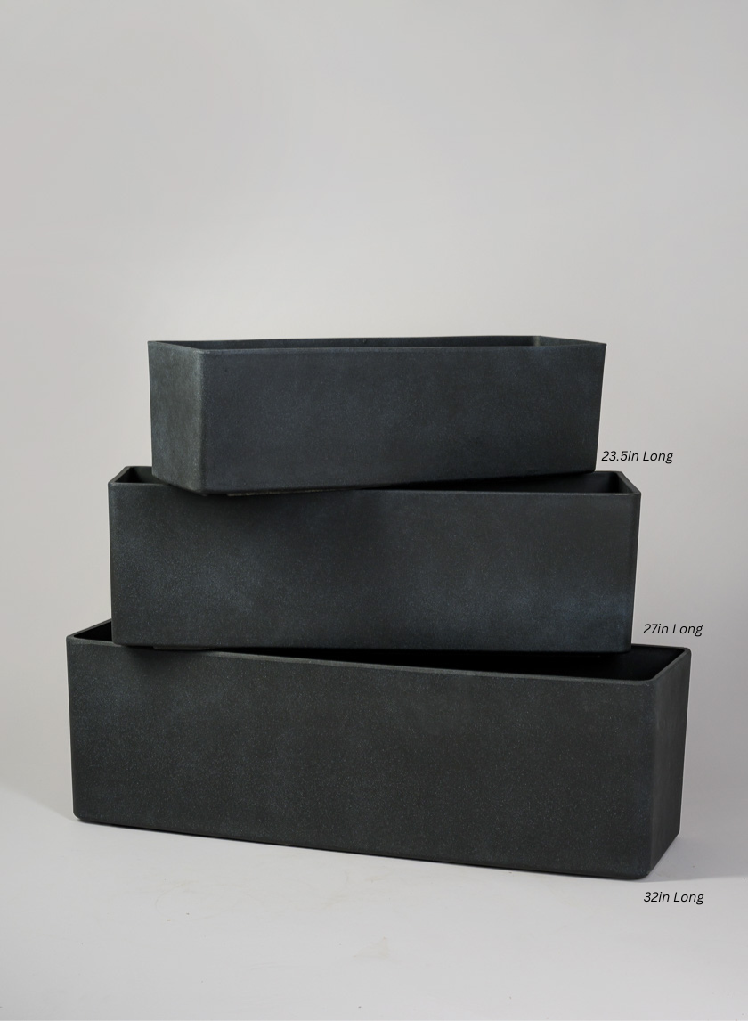 black window box planters Campagna Black Classic Light Weight Window Box – Jamali Garden