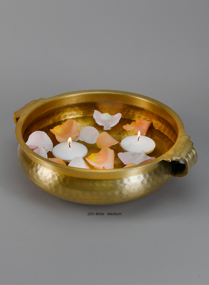 Gold Aluminum Urn Bowls Decor Jamali Garden Gold 12in Wide - Medium EACH